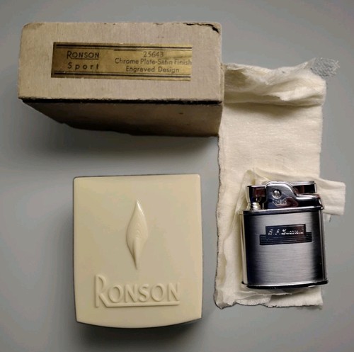 Nos chrome plate satin ronson - nos,
